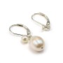 Leverbacks for half-drilled pearls, 925 Sterling Silver  8mm x 2pcs