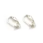 Clip pour oreille, en argent 925, pour perles ou pierres, 8-14mm x 2pcs