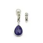 Clip pour oreille, en argent 925, pour perles ou pierres, 8-14mm x 2pcs