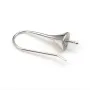 Crochets d'oreilles en argent 925, pour perles semi-percées, mesurant 32mm x 2pcs