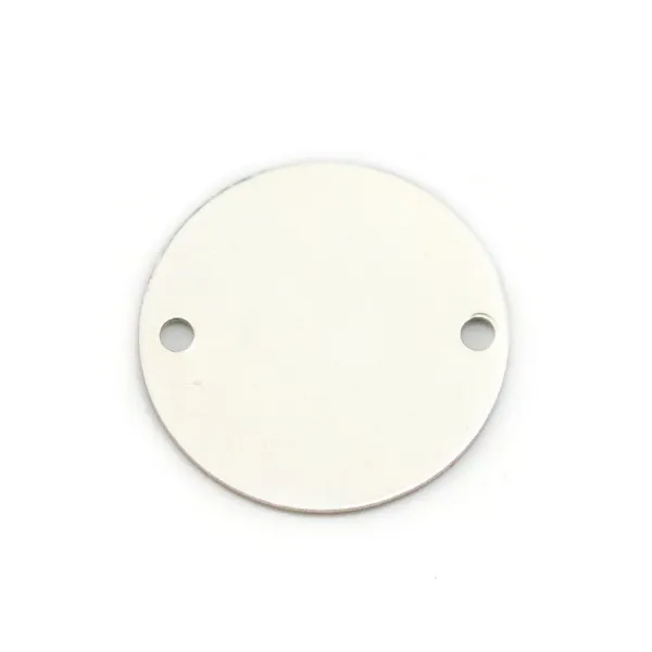 Breloque médaille à graver en argent 925 16mm x 1pc