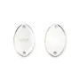 Breloque médaille ovale à graver en argent 925 7x12mm x 1pc