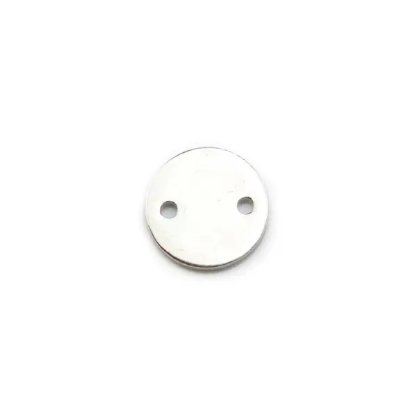 Breloque médaille à graver en argent 925 8mm x 1pc