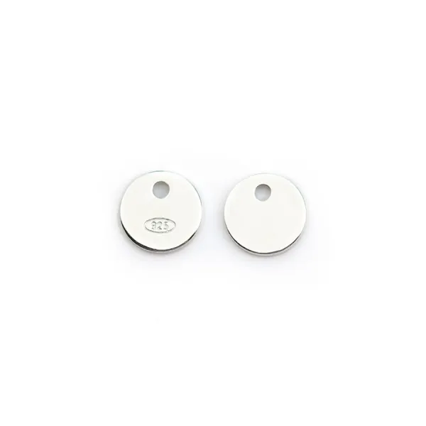 Tag "silver" en argent 925 7mm x 5pcs