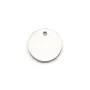 Argent 925 Breloque médaille à graver 1 côté 10mm x 2pcs