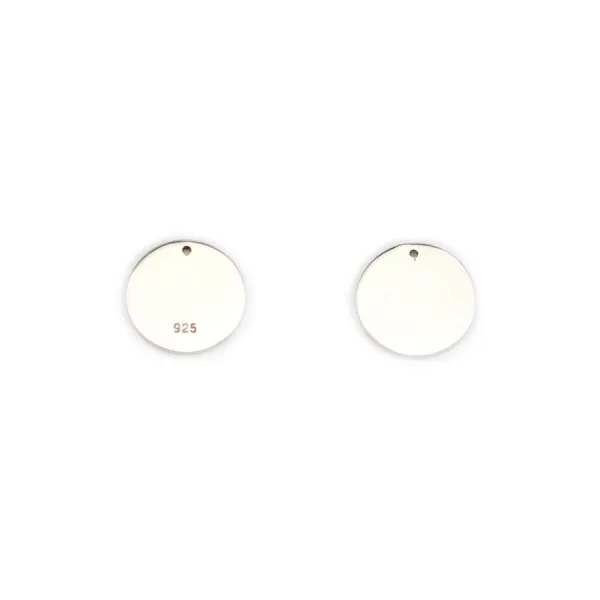 Breloque médaille à graver en argent 925 12mm x 1pc