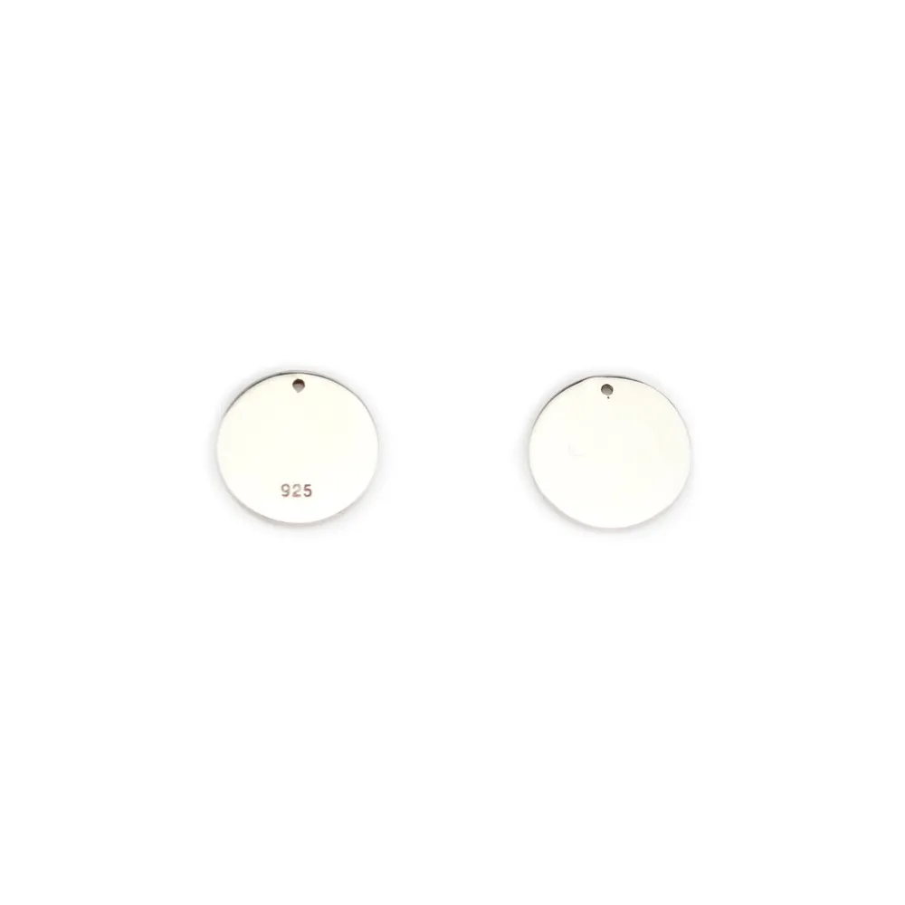 Breloque médaille à graver en argent 925 12mm x 1pc