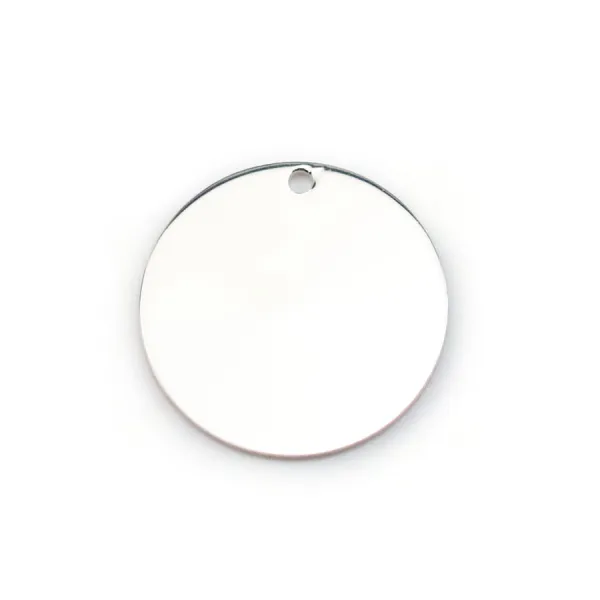 Argent 925 Breloque médaille à graver 15 mm x 1pc