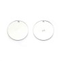 Sterling Silver 925 Medal charm round 15mm x 1pc