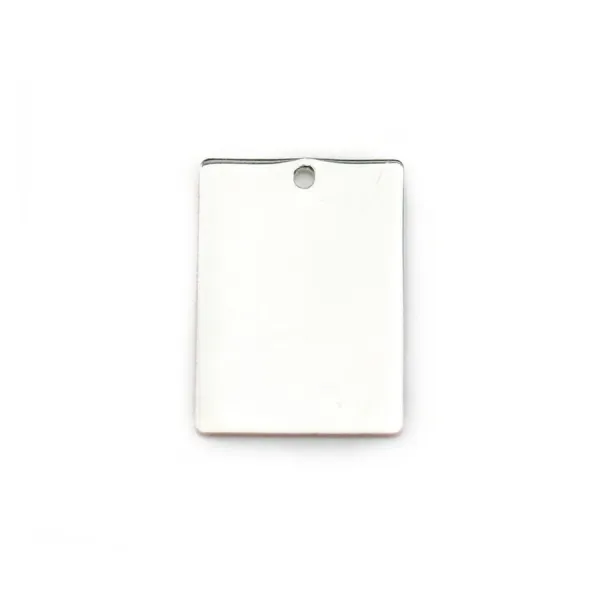 Breloque rectangulaire à graver en argent 925 10x14mm x 1pc