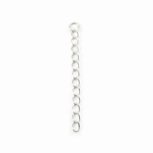 Argent 925 chaine alonge 5 cm  x 2pcs