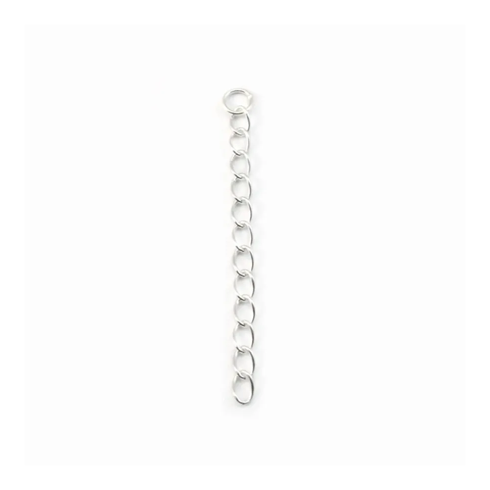 Argent 925 chaine alonge 5 cm  x 2pcs