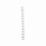 Argent 925 chaine alonge 5 cm  x 2pcs
