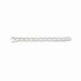 Argent 925 chaine alonge 5 cm  x 2pcs