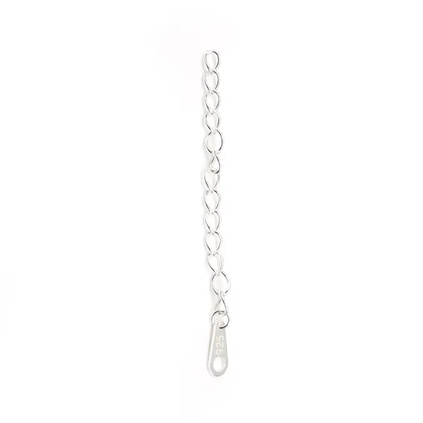 Chaîne de rallonge avec médaille en argent 925 4cm x 2pcs
