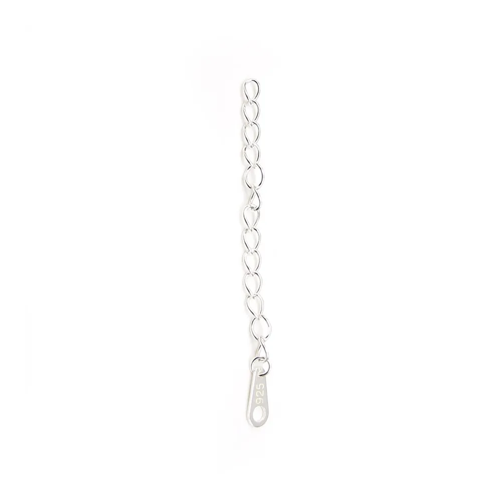 Chaîne de rallonge avec médaille en argent 925 4cm x 2pcs