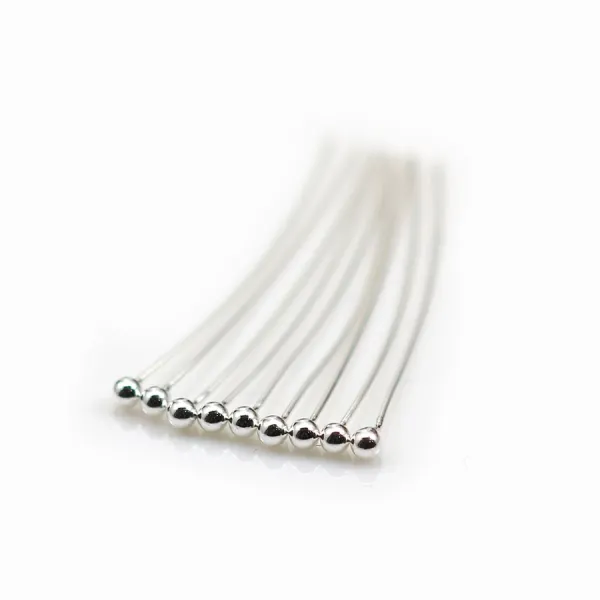 925 sterling silver pin 1.6x0.4x25mm x 10pcs