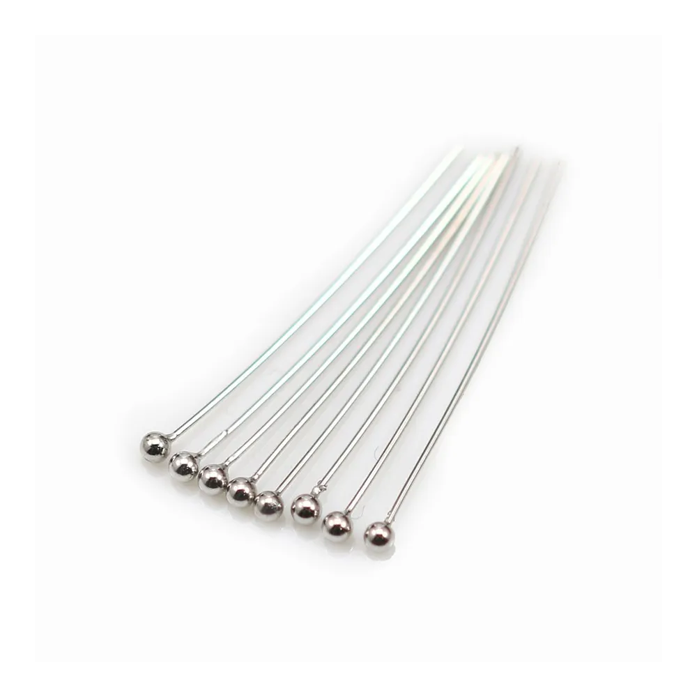 925 sterling silver rhodium pin 1.5x0.35x25mm x 10pcs