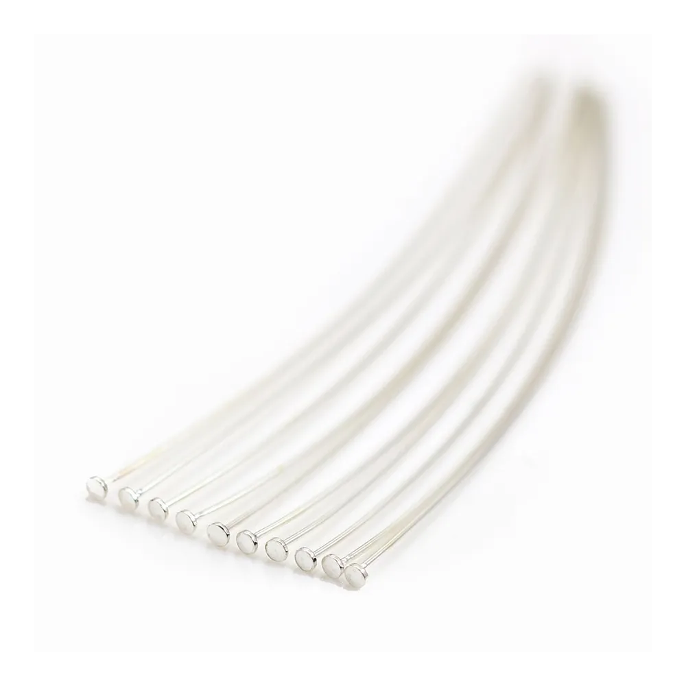 Clou tête plate 70X2X0.6mm Argent 925 x 4 pcs