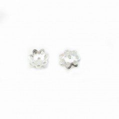 Sterling Silver 925 filigreed Saucers 6mm  x 10pcs