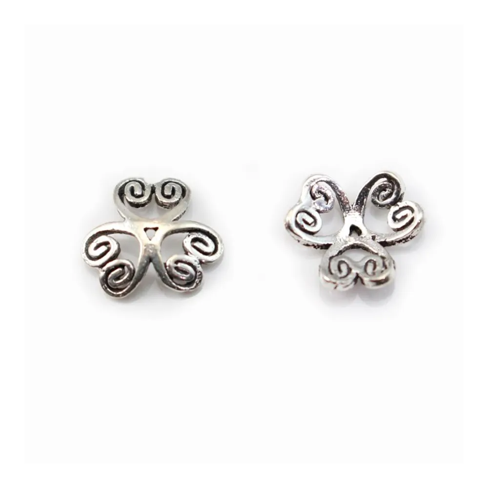 Coupelle Trèfle Argent 925 9mm x 4pcs
