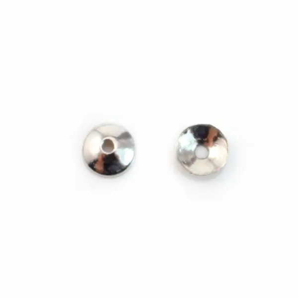 Coupelle lisse Argent 925 Rhodié 3mm  x 20 pcs
