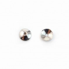 925 Sterling Silver Rhodium Saucers 3mm x 20 pcs