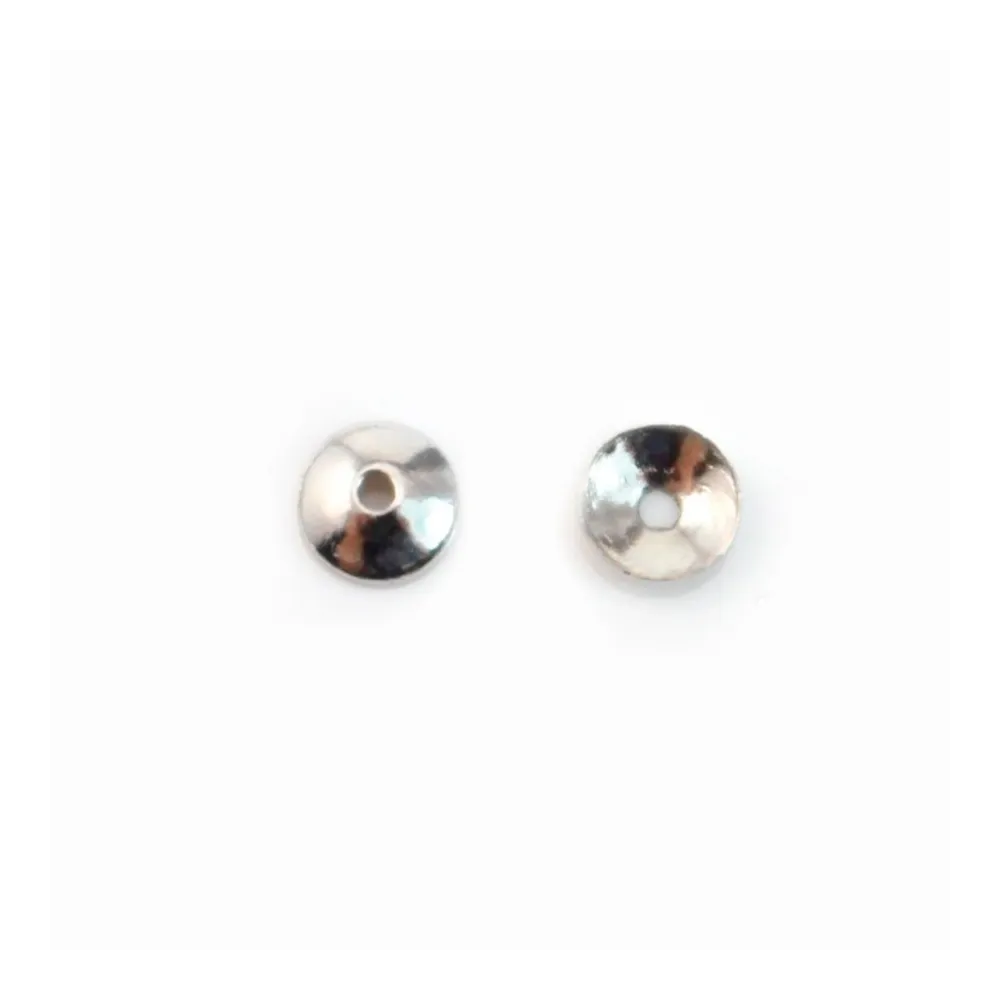 Coupelle lisse Argent 925 Rhodié 3mm  x 20 pcs
