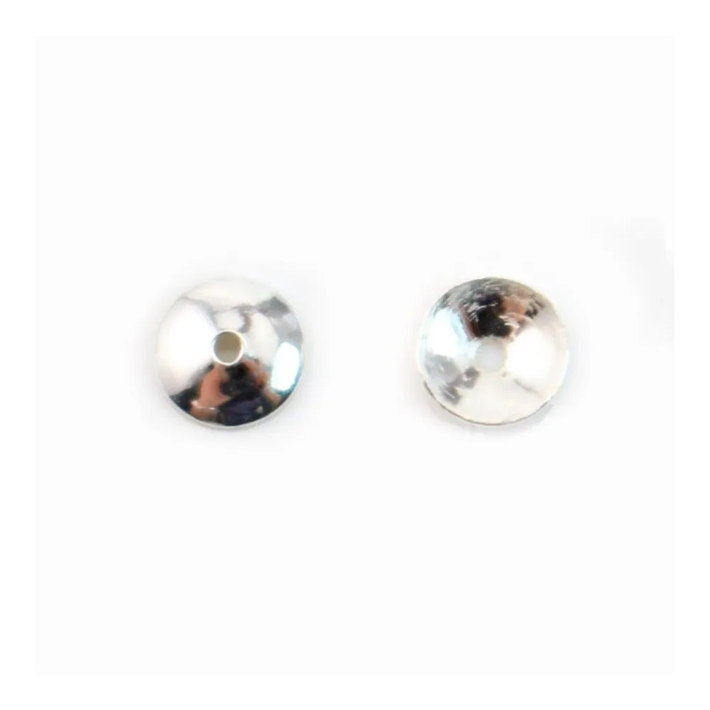 Coupelle lisse Argent 925 Rhodié 4mm x 20 pcs