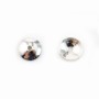 925 Sterling Silver Rhodium Saucers 4mm  x 20pcs