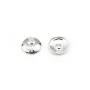 Rhodium 925 sterling silver clover charm 13mm x 1pc