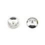 Coupelle lisse, en argent 925, de taille 8mm x 8pcs