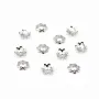 Coupelle en Fleur Argent 925 Rhodié 6mm x 10pcs