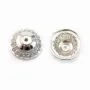 Coupelle & Zircon Argent 925 Rhodié 13mm  x 1pc
