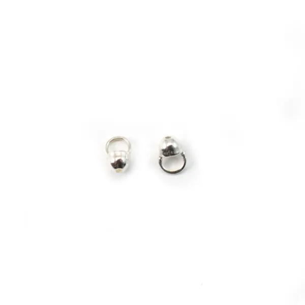Argent 925 embout rond pour ataches fil 3x5mm X6pcs