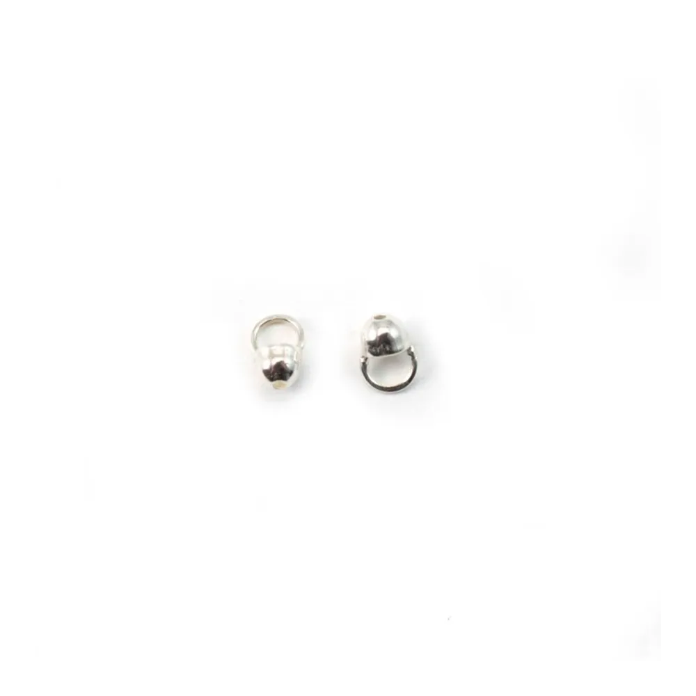 Argent 925 embout rond pour ataches fil 3x5mm X6pcs