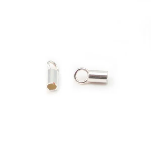 Embouts  pour cordon 1 mm argent 925 x4 pcs