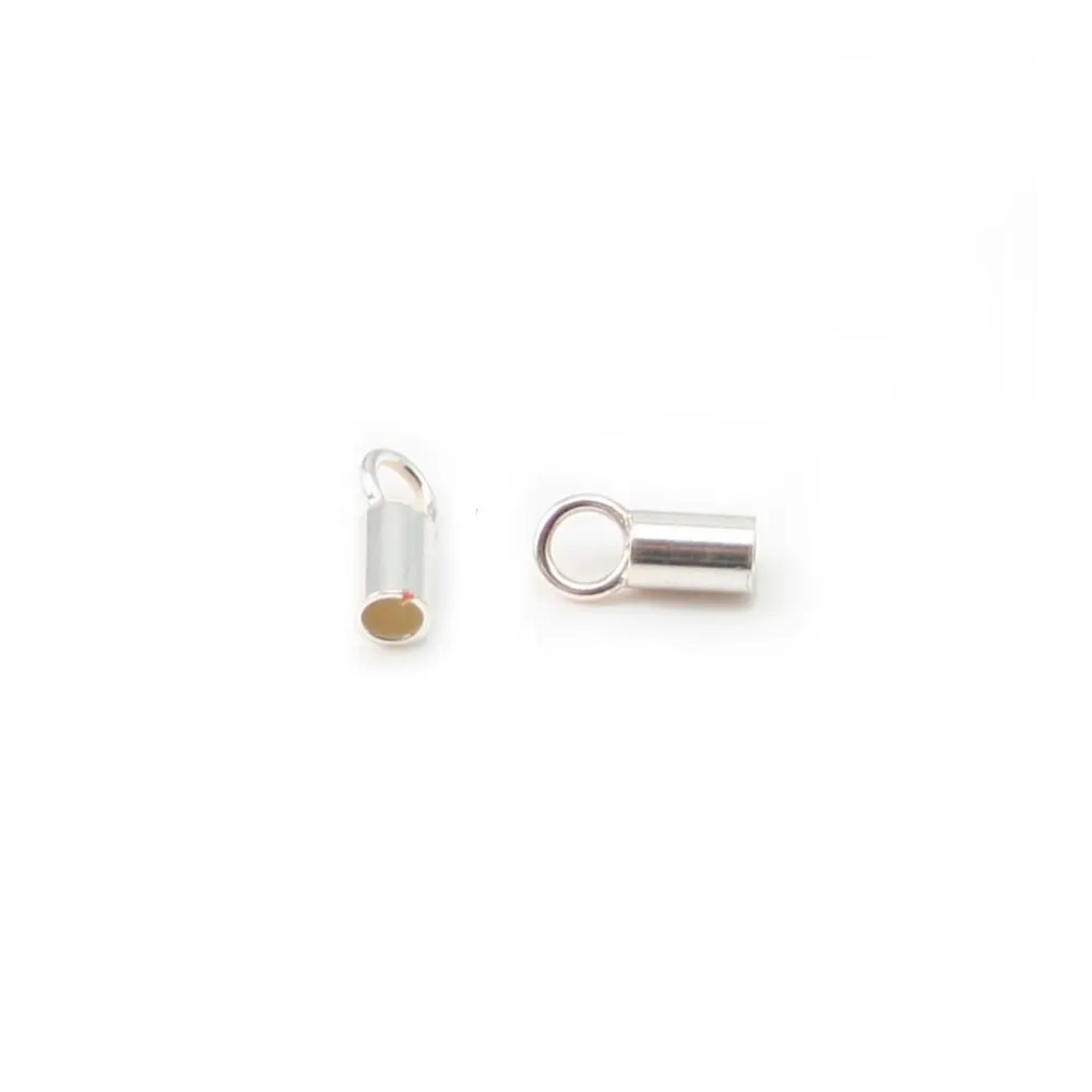 Embouts  pour cordon 1 mm argent 925 x4 pcs