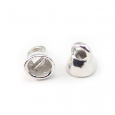 Silver 925 embout rond for cordon 5x6mm x 20 pcs