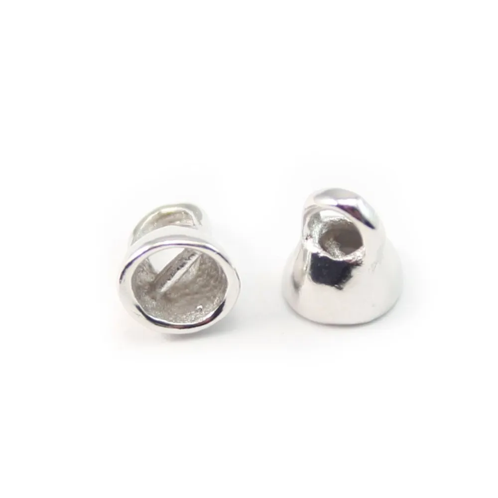 Argent 925 embout rond pour cordon 5x6mm x 20 st