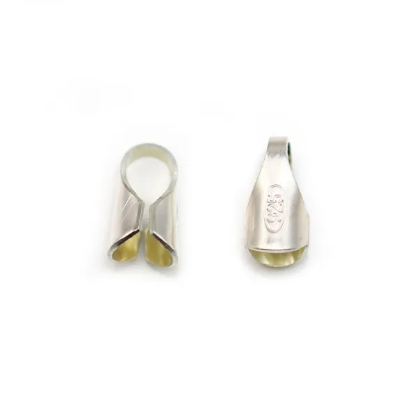 Embout en argent 925, pour cordon et cuir, 3mm x 10pcs