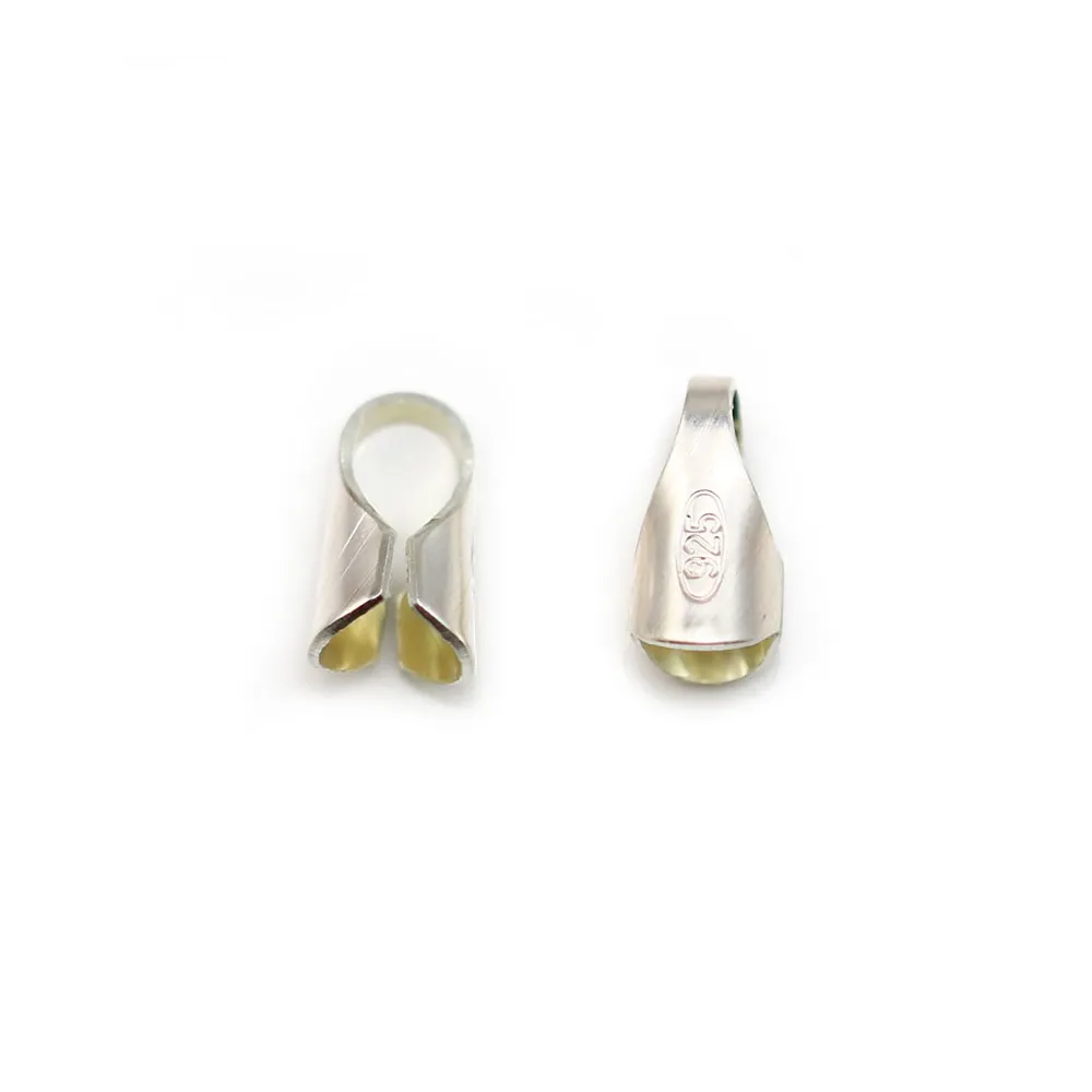 Embout en argent 925, pour cordon et cuir, 3mm x 10pcs