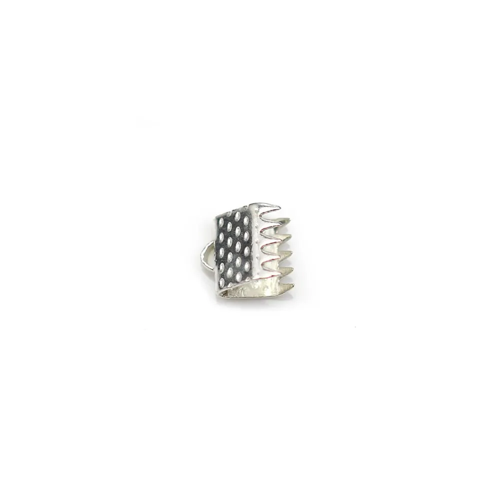 Clamp end, for ribbon in 925 silver, 6mm x 2pcs