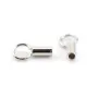 Terminators for cords 925 Sterling Silver Rhodium  1mm x 4pcs