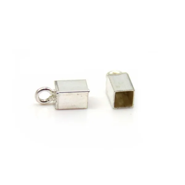 Embout carré, 3.5mm argent 925 x 1pc