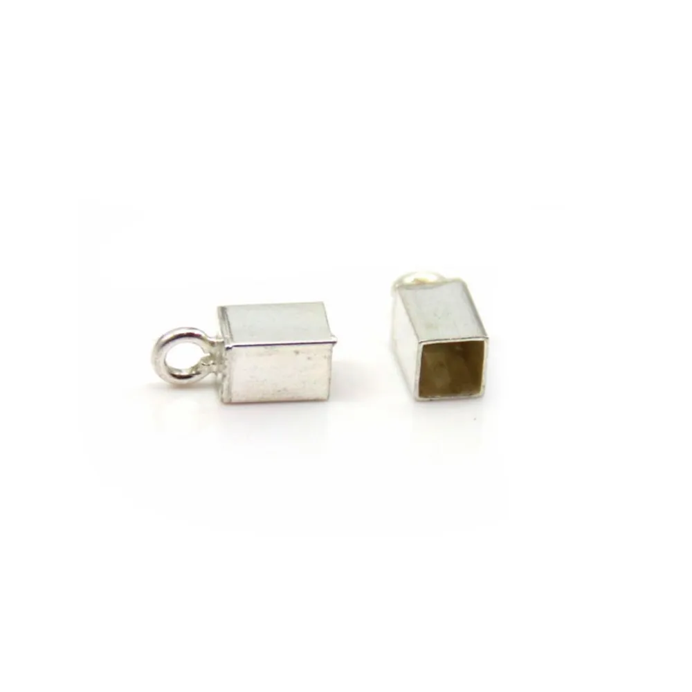 Embout carré, 3.5mm argent 925 x 1pc