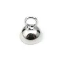 Rhodium 925 sterling silver clover charm 13mm x 1pc