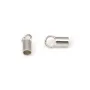 Terminator for cords,  925 silver Rhodium  1.5 mm en x 4pcs 