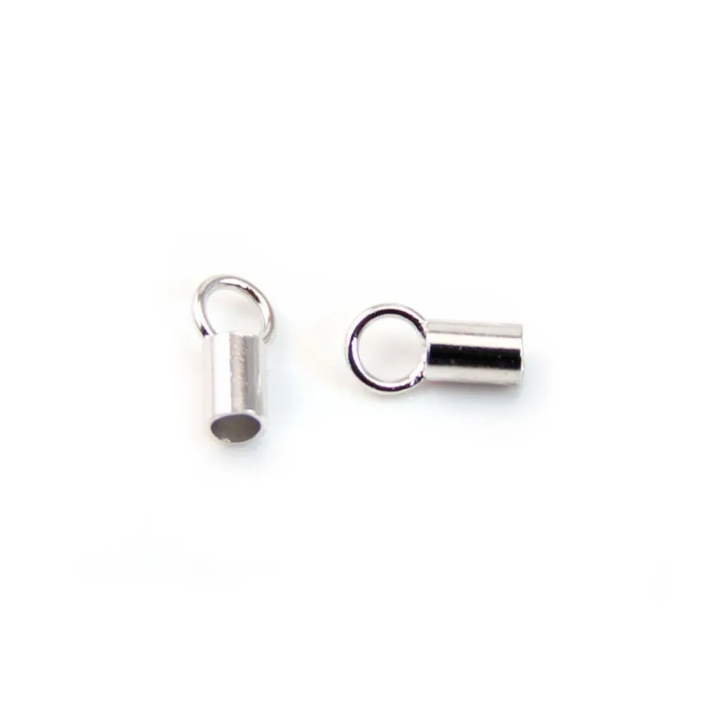 Embouts  pour cordon 1.8 mm argent 925 Rhodié x 4pcs