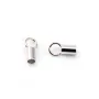 Terminators  for cords 925 Sterling Silver Rhodium  1.8mm x 4pcs